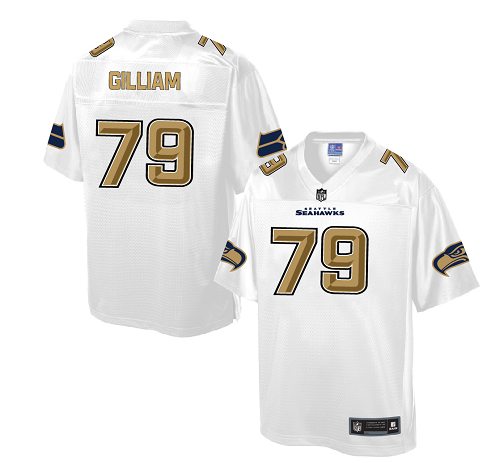 Men's Game Garry Gilliam Nike Jersey White - #79 Pro Line Fashion NFL Seattle Seahawks